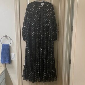 Dainty Jewells Black Dress with Gold Accents